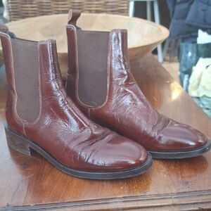 Womens Brown Leather Chelsea Boots